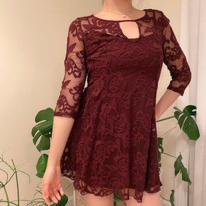 Hollister Long Sleeve Lace Dress